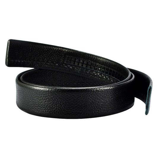 QHA Mens Ratchet Top Grain Leather Belt Strap for 35mm Wide Automatic Buckle Q09