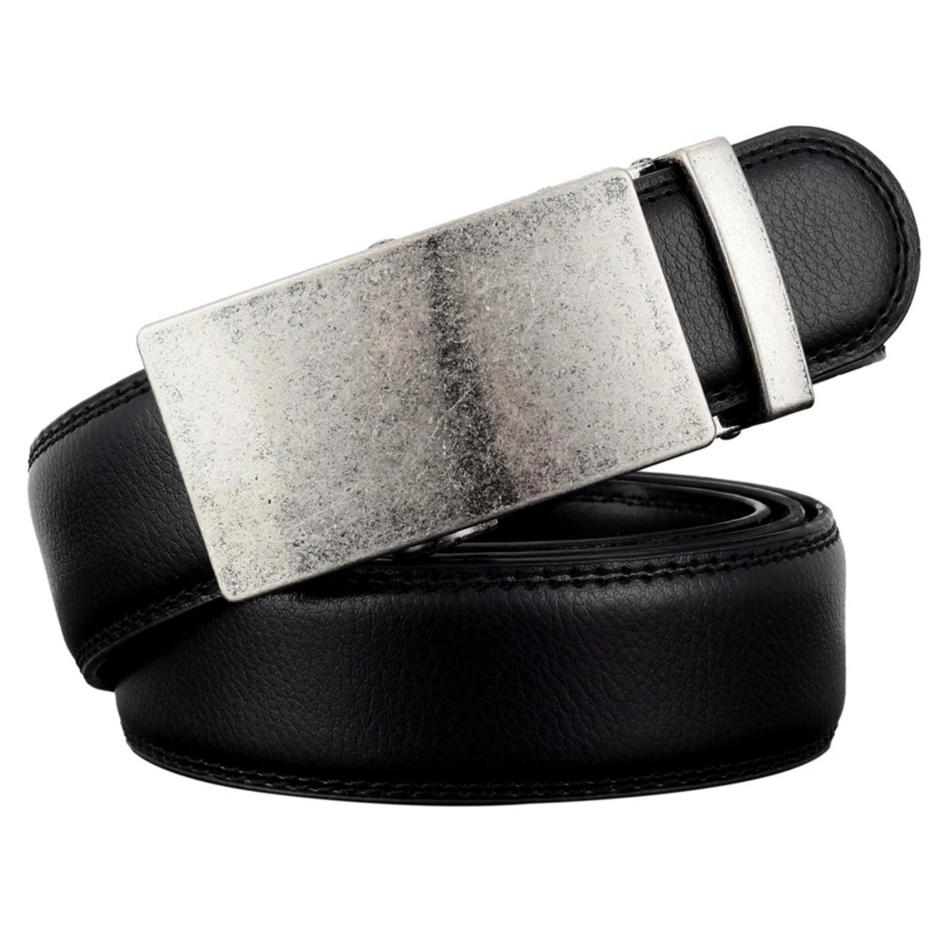 QHA Mens Ratchet Leather Belt with Automatic Buckle 35mm Wide Q69