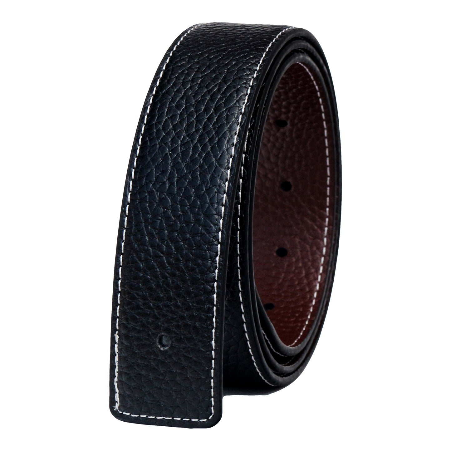 QHA Mens Reversible Leather Belts Without Buckle Replacement Belt Strap for Men Jeans Q02