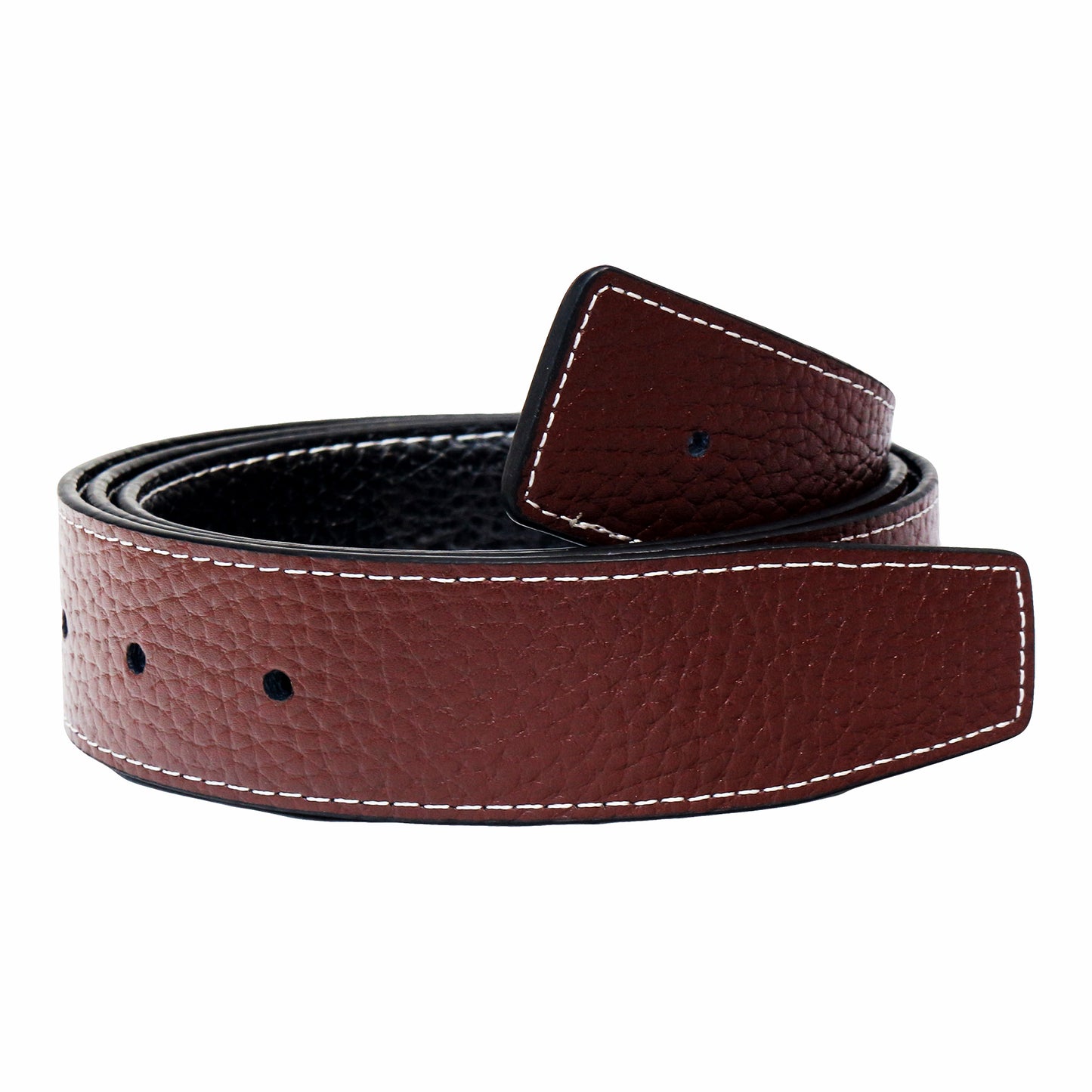 QHA Mens Reversible Leather Belts Without Buckle Replacement Belt Strap for Men Jeans Q02