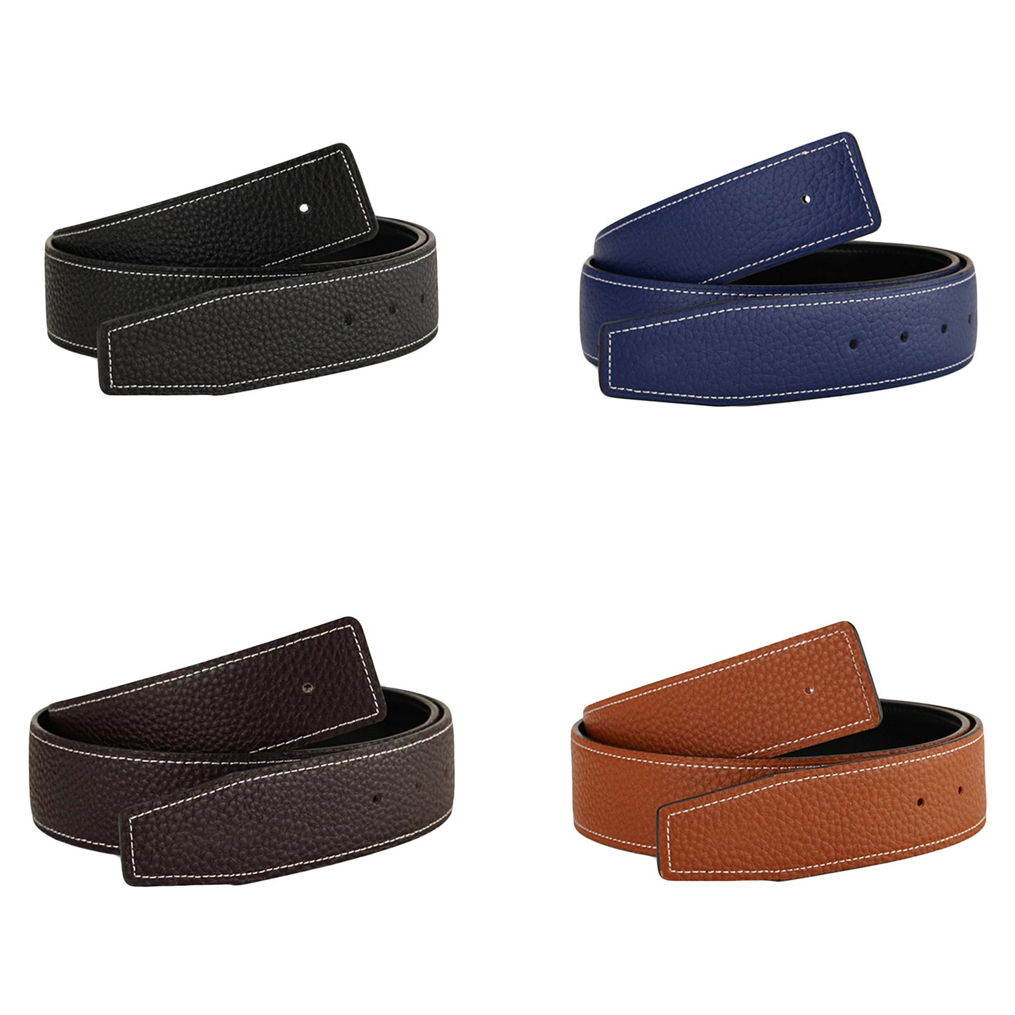 QHA Mens Leather Belts Genuine Replacement Belt Strap Without Buckle for Men Jeans 38mm Wide Q06