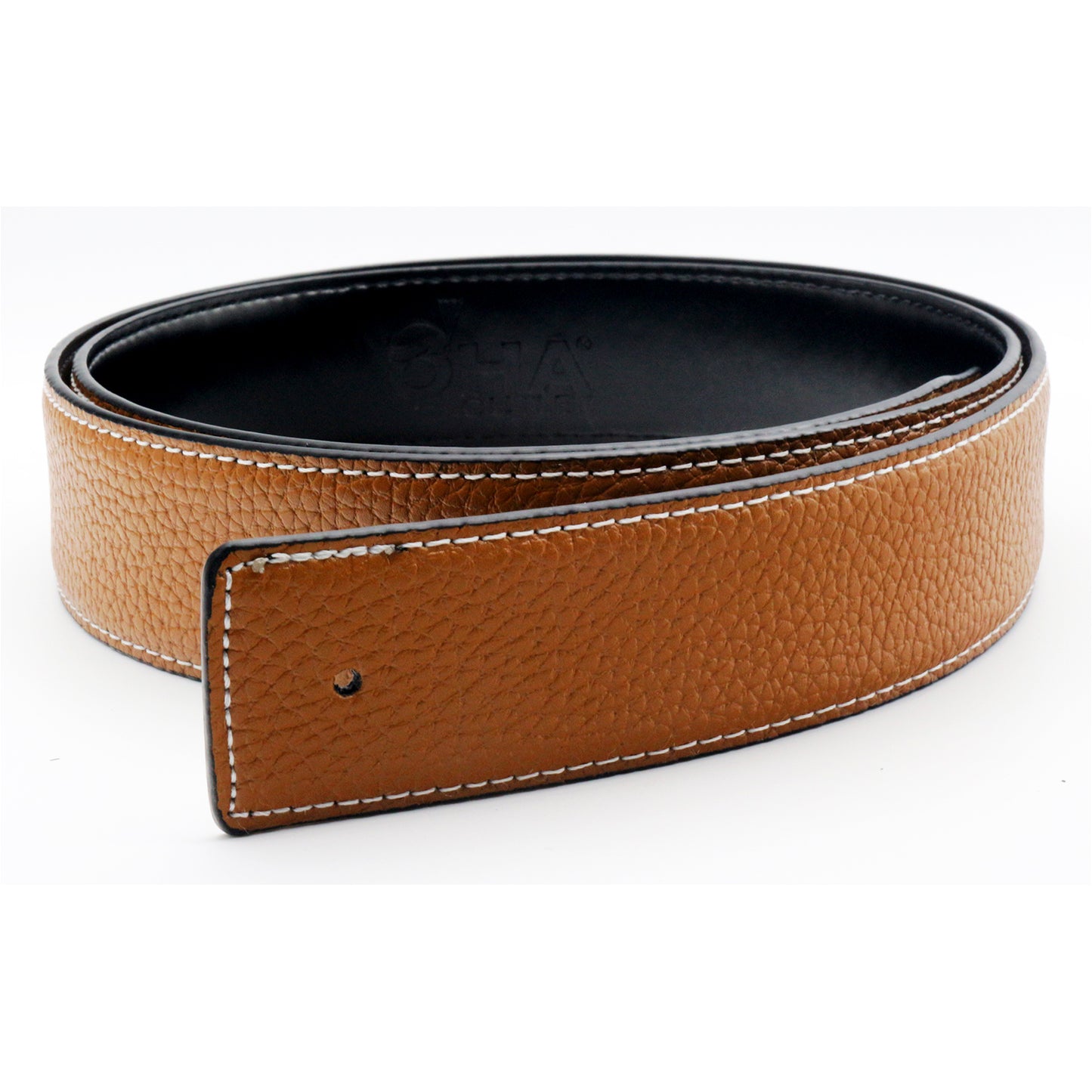 QHA Mens Leather Belts Genuine Replacement Belt Strap Without Buckle for Men Jeans 38mm Wide Q06